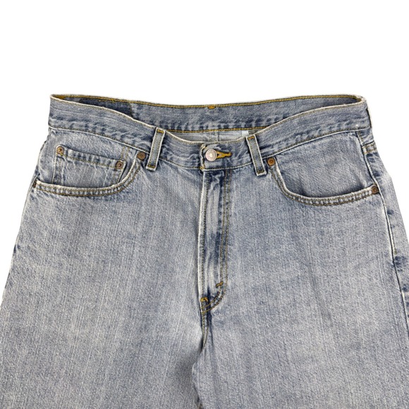 Y2K Levis 550 Relaxed Fit Denim Shorts Mens 34 Light Wash Blue Jeans Jorts VTG - Picture 3 of 16